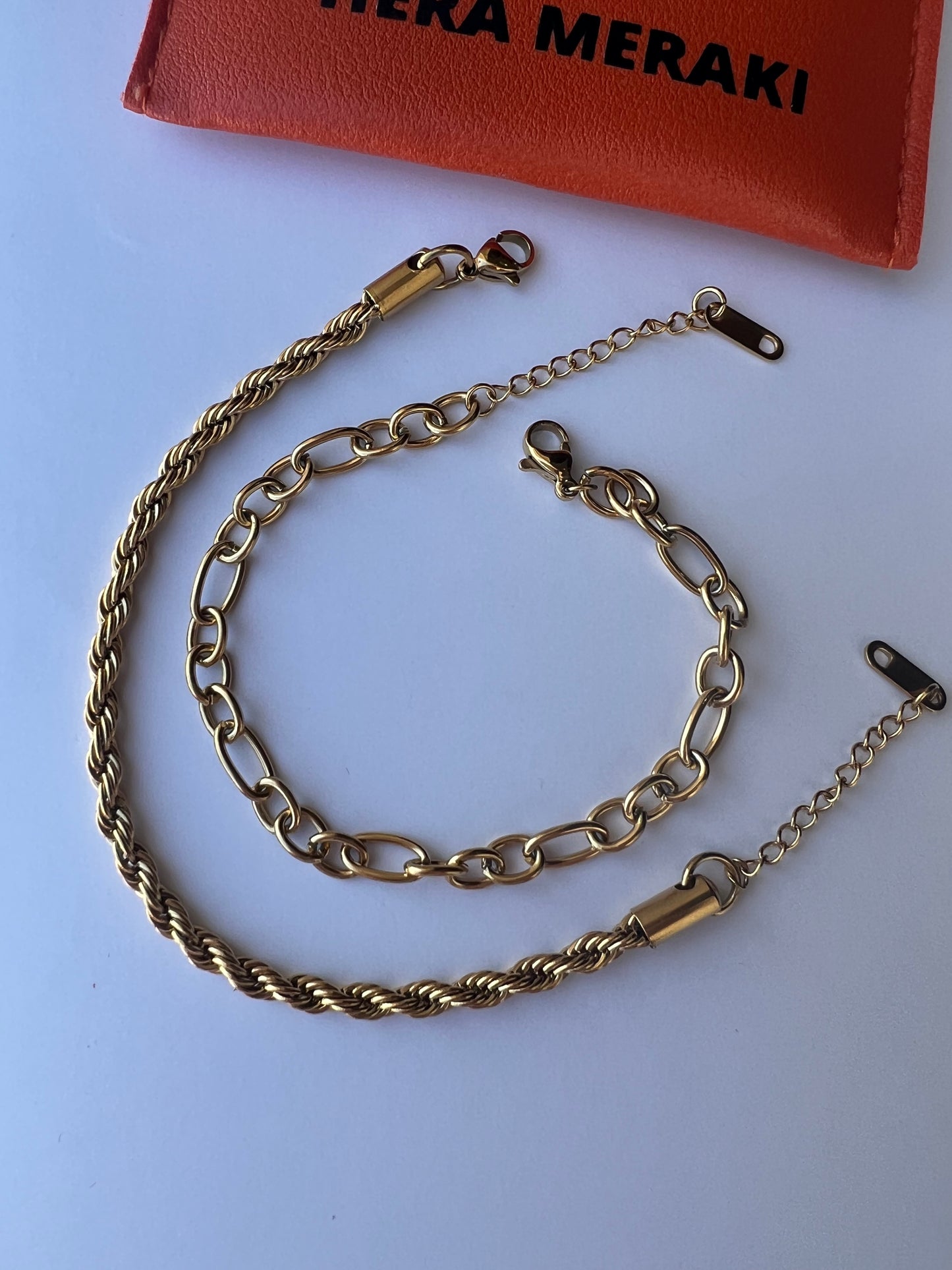 Rope and chain bracelet