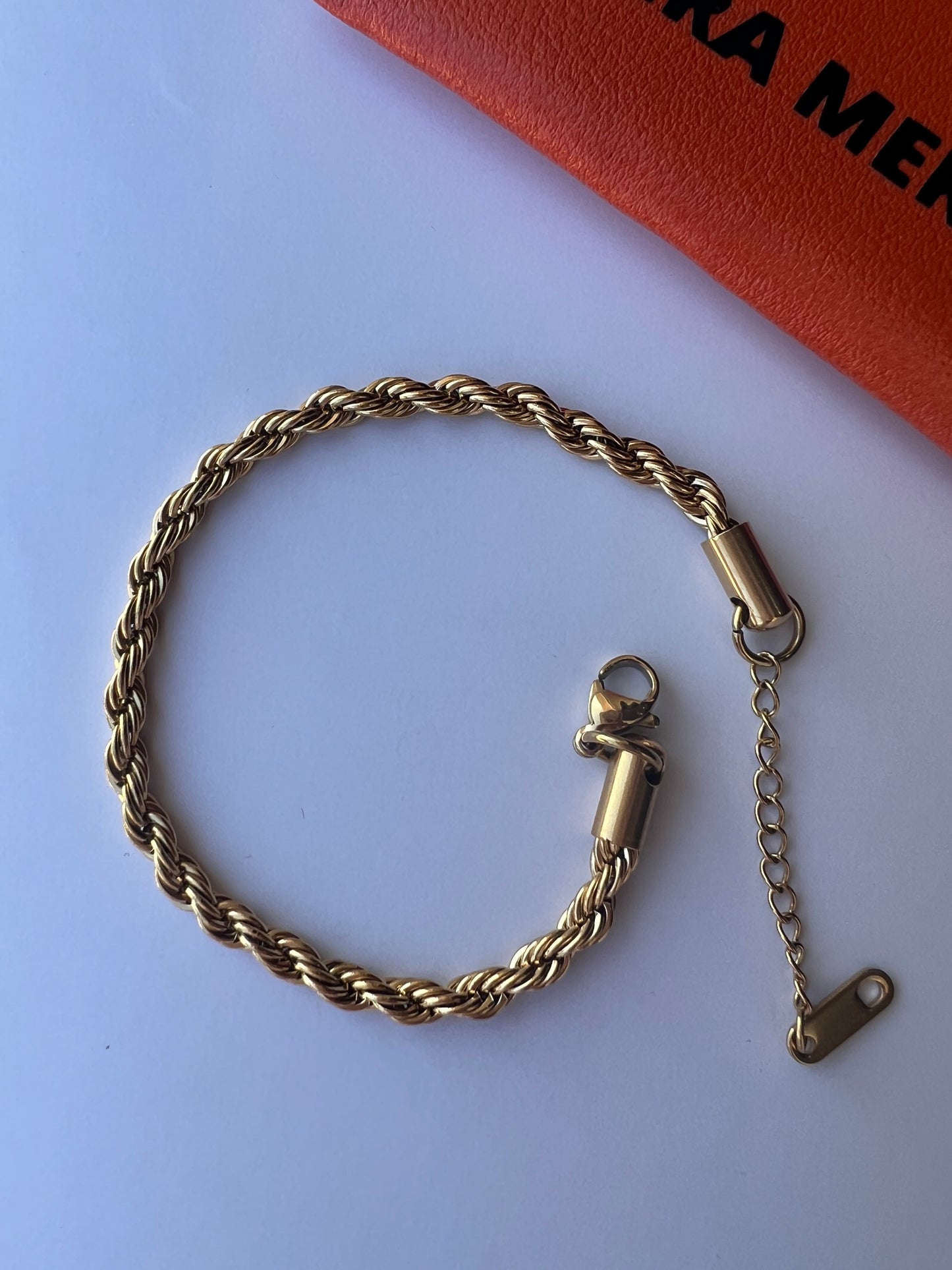 Rope and chain bracelet