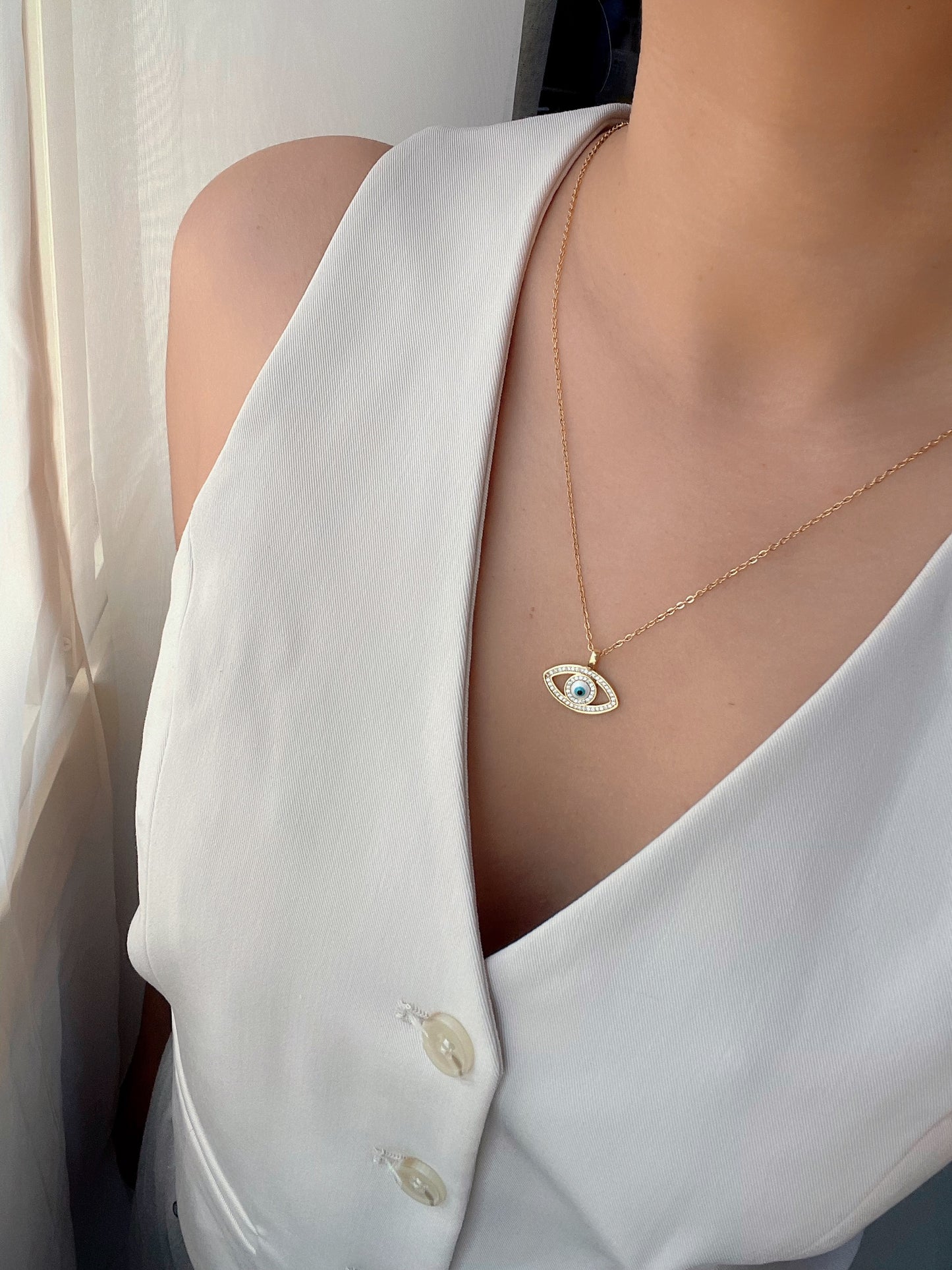 Evil Eye Stone Neklace