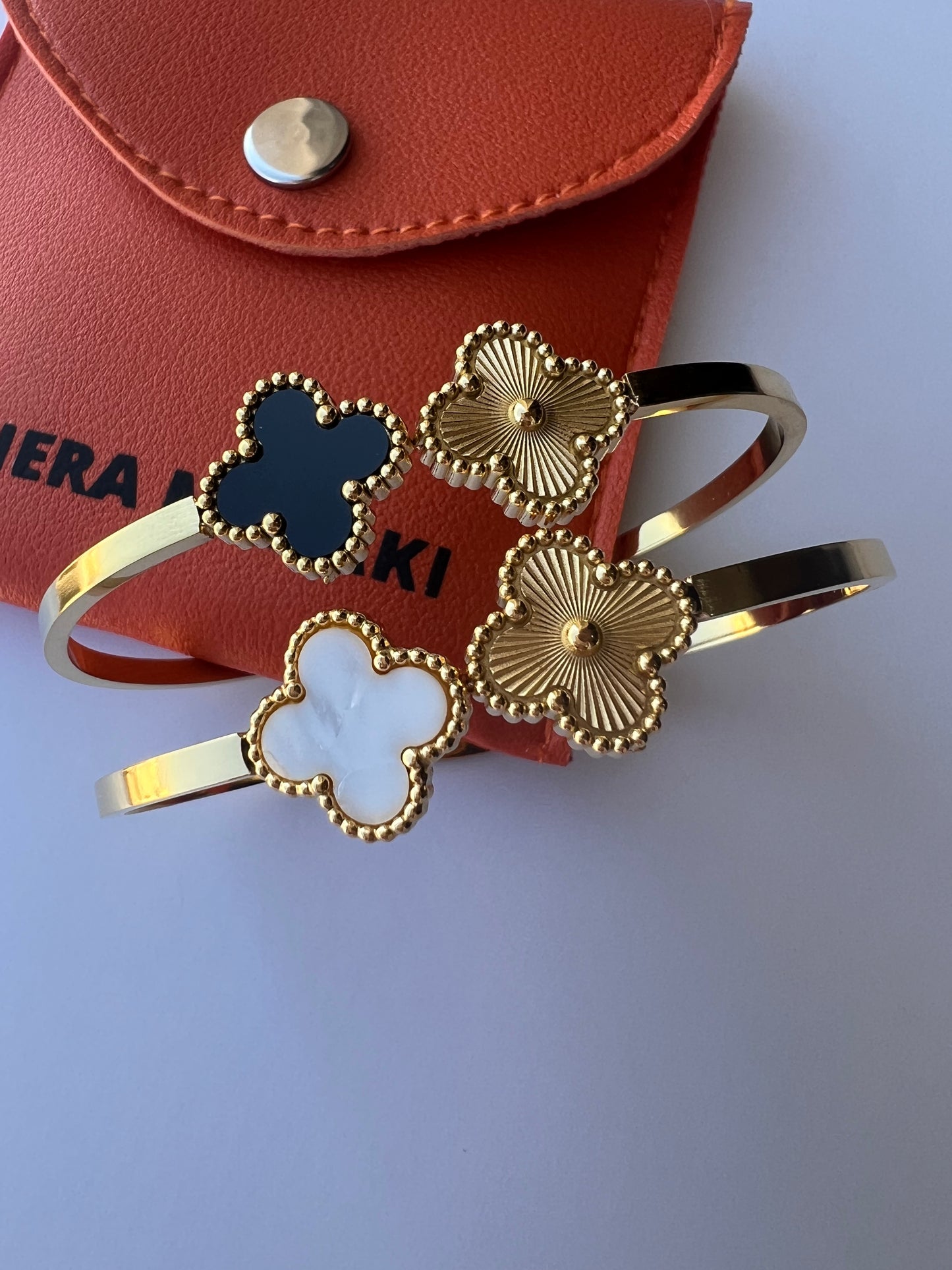 New White Flora Bangle