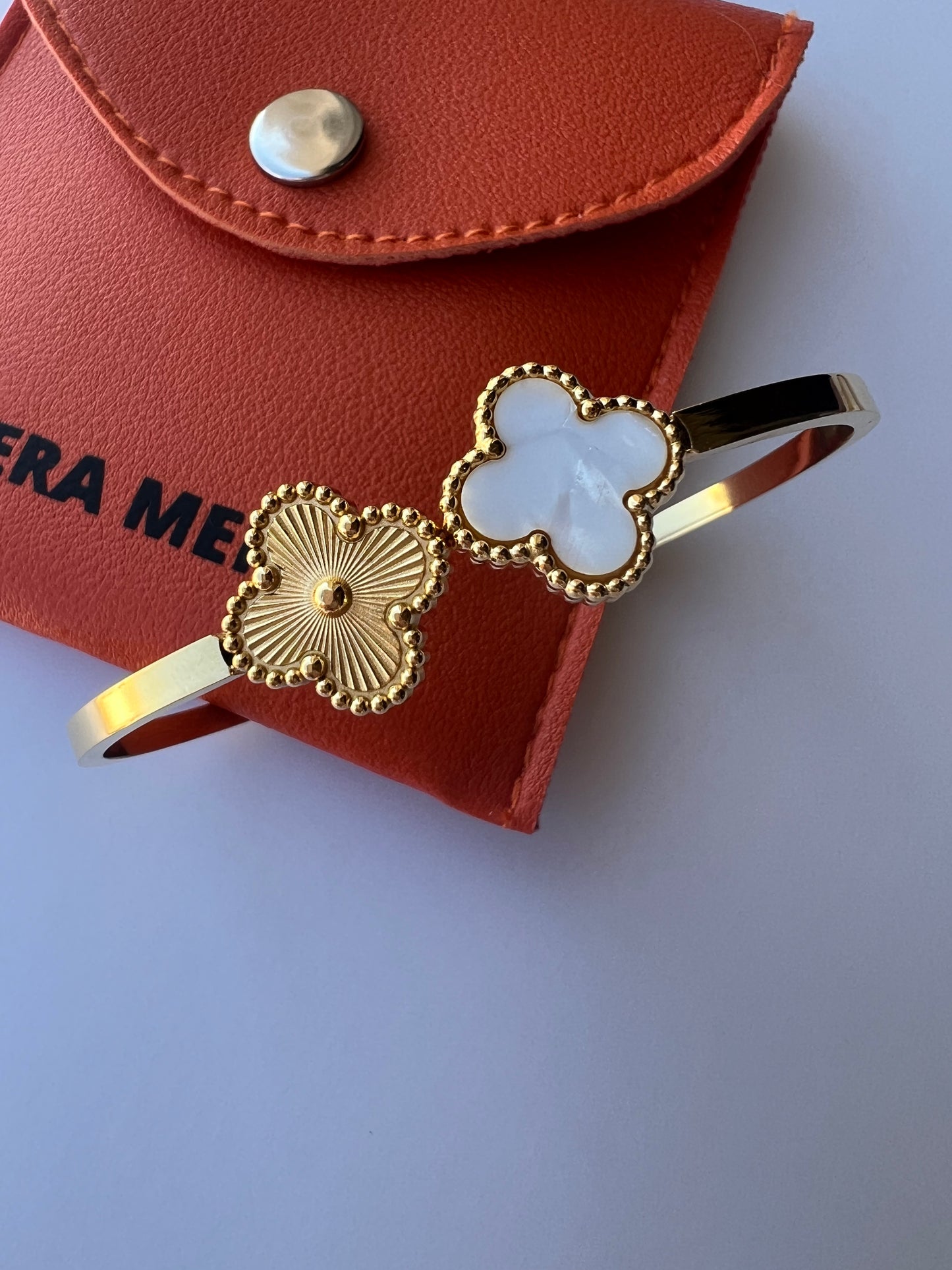 New White Flora Bangle
