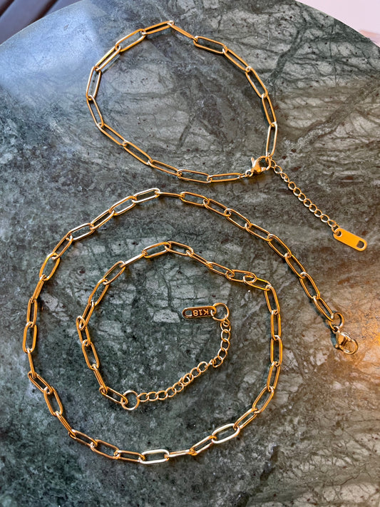 Hera Clip Necklace and Bracelet